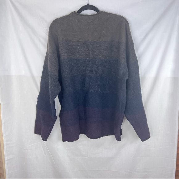 VTG French Connection Men’s Space Dye Knit Sweater 100% Wool XL Outdoor Grunge - Picture 2 of 10